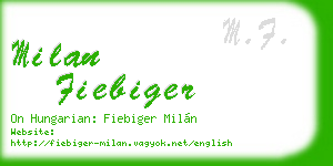 milan fiebiger business card